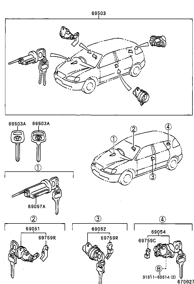  PICNIC |  LOCK CYLINDER SET