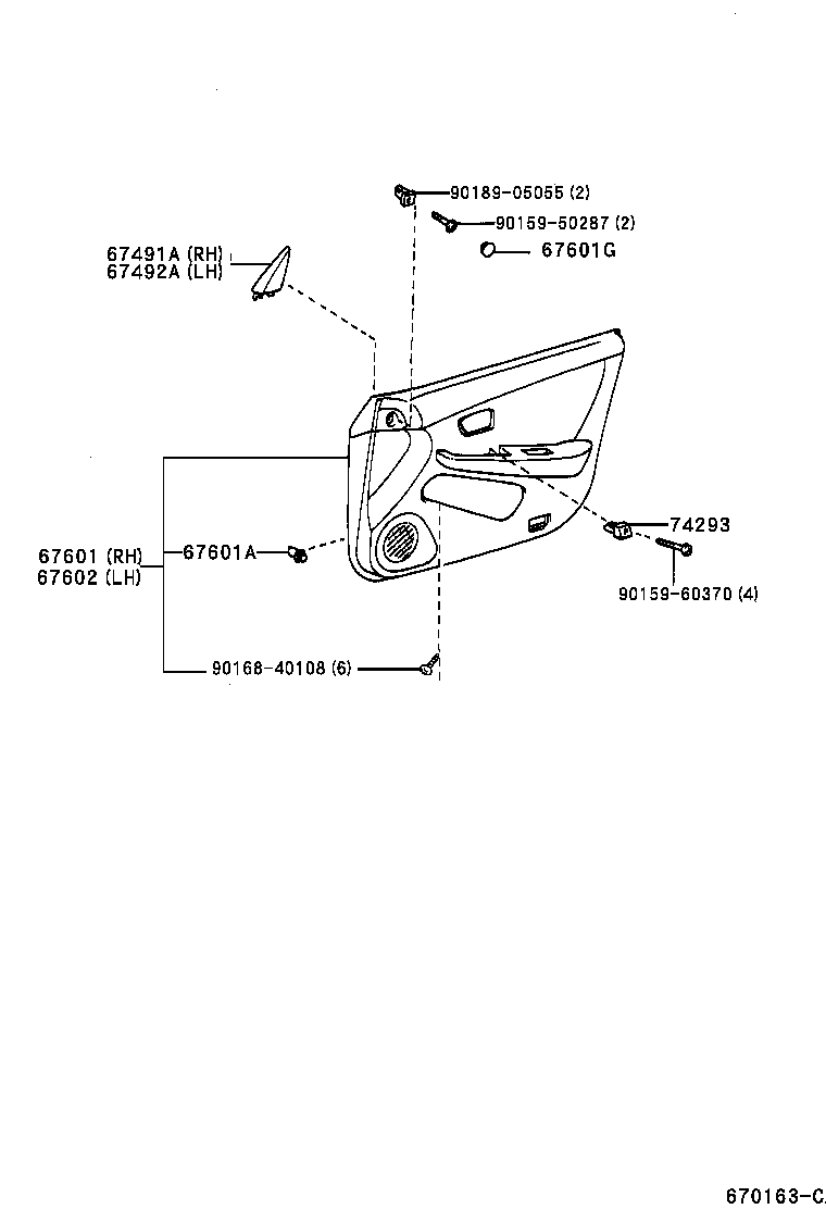  ES300 |  FRONT DOOR PANEL GLASS