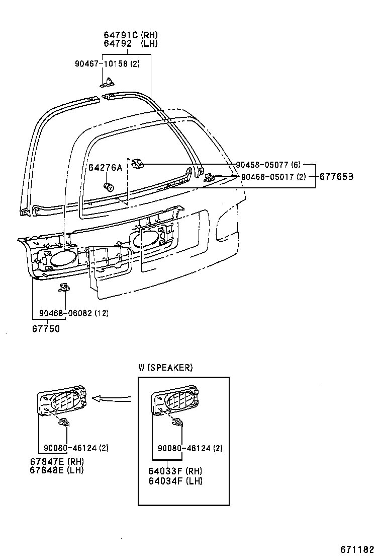  CAMRY NAP SED WG |  BACK DOOR PANEL GLASS