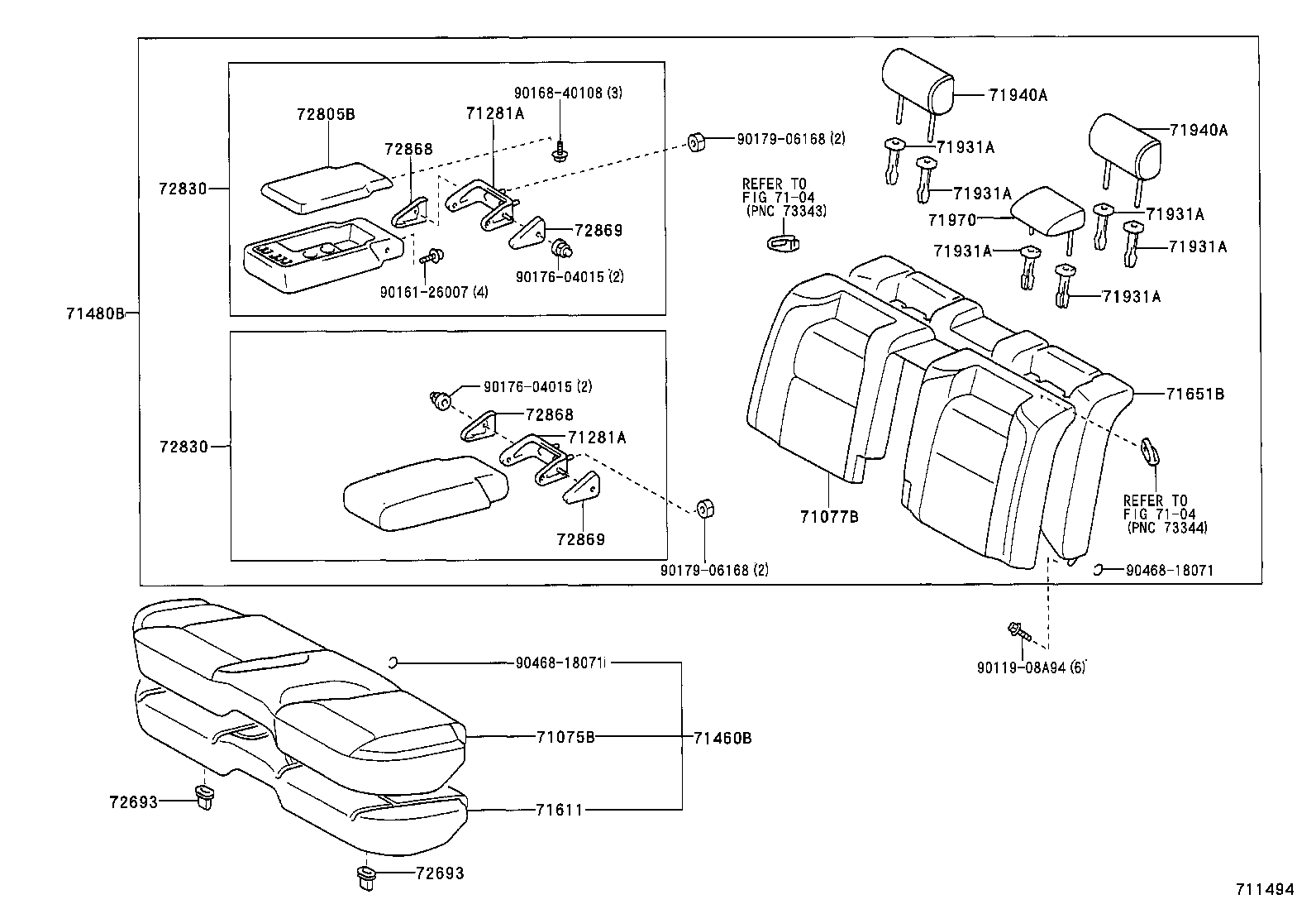  CROWN |  REAR SEAT SEAT TRACK