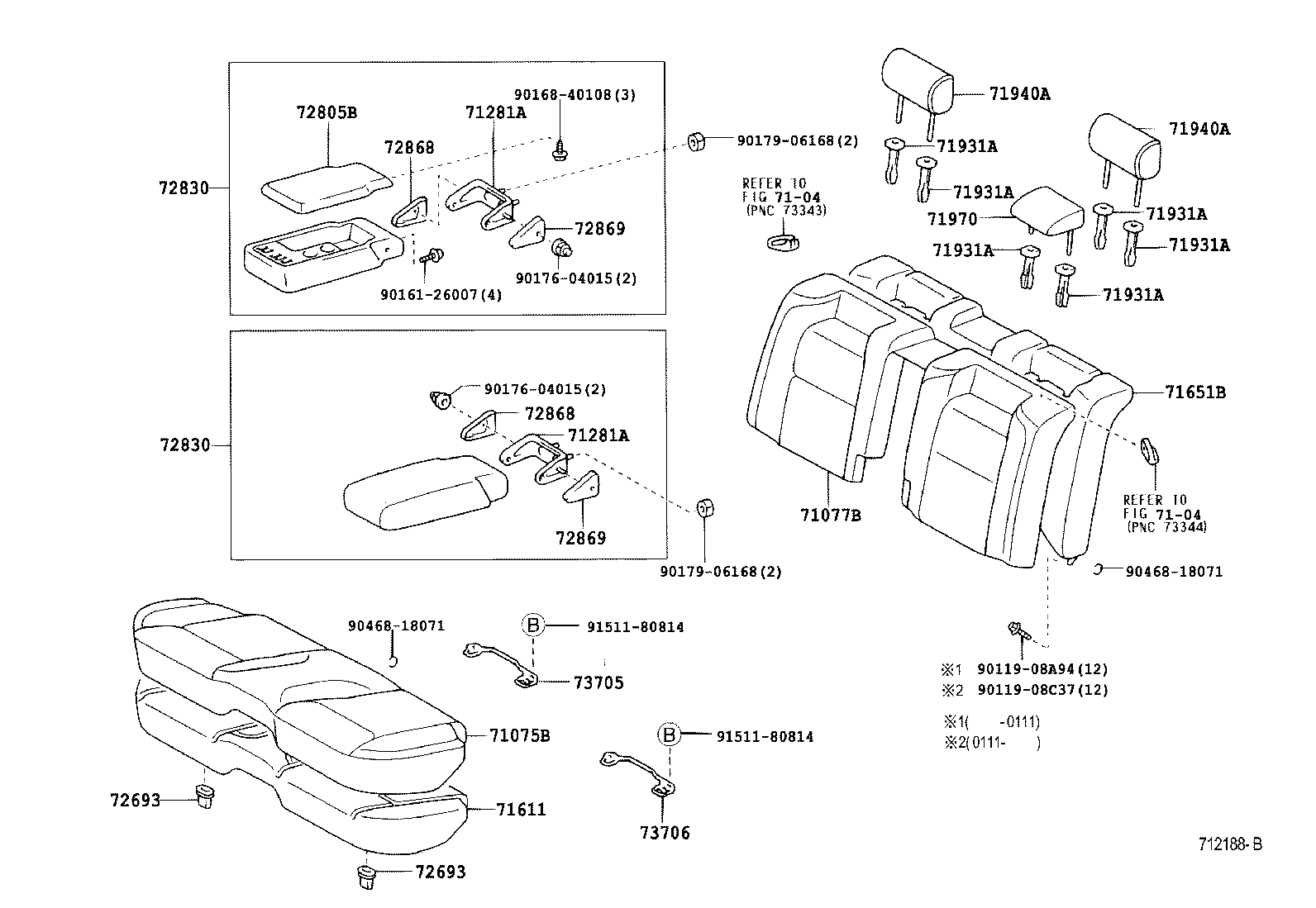  CROWN |  REAR SEAT SEAT TRACK