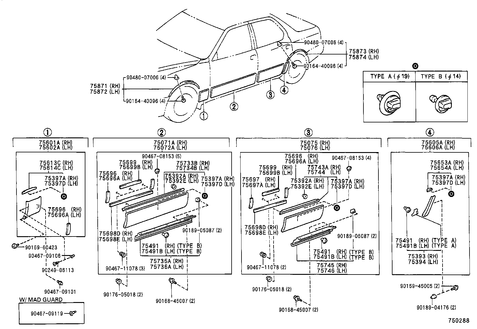  LS400 |  SIDE MOULDING