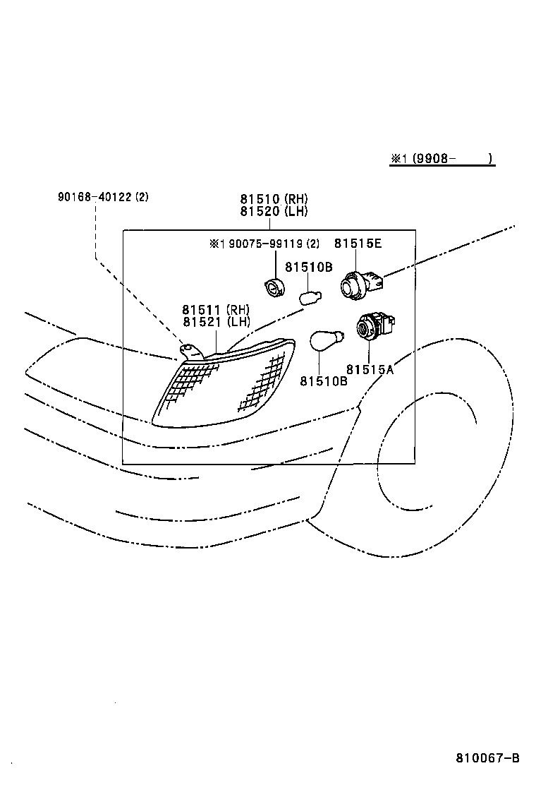  ES300 |  FRONT TURN SIGNAL LAMP