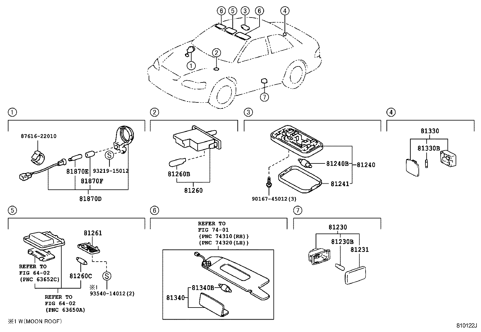  ES300 |  INTERIOR LAMP