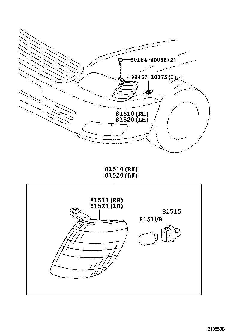  LS400 |  FRONT TURN SIGNAL LAMP