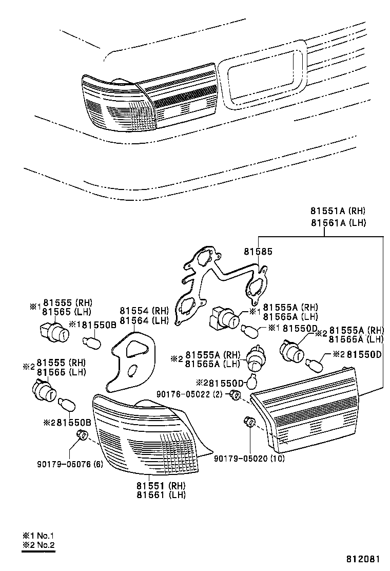  CROWN |  REAR COMBINATION LAMP