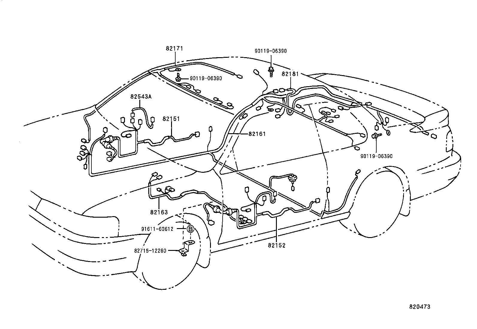  COROLLA SED CP WG |  WIRING CLAMP