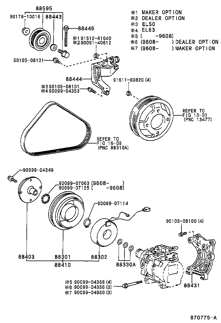  TERCEL |  HEATING AIR CONDITIONING COMPRESSOR