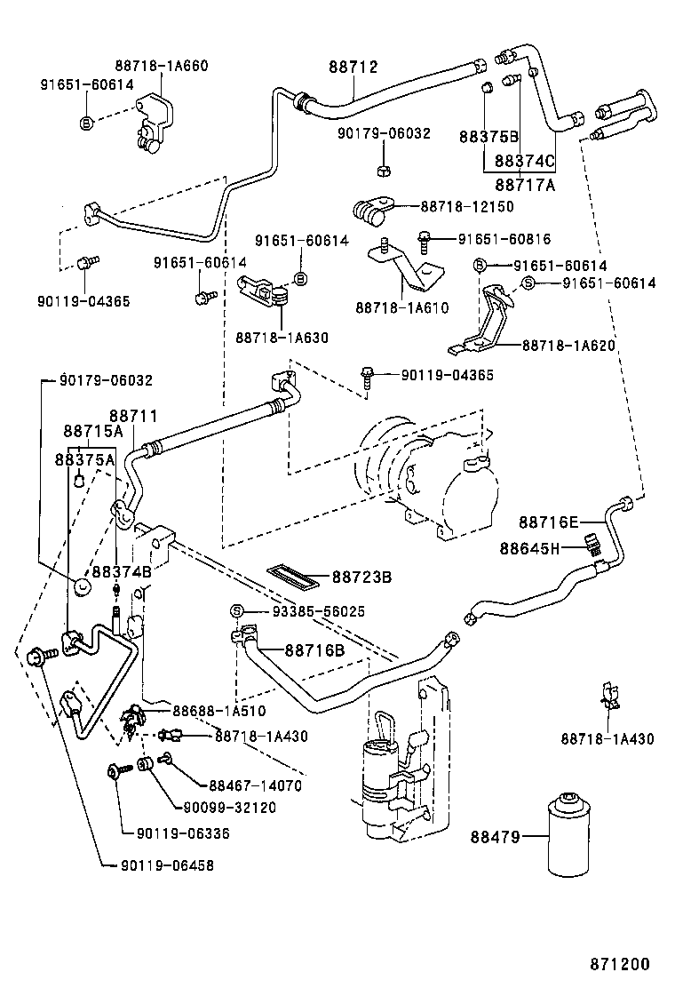  COROLLA SED CP WG |  HEATING AIR CONDITIONING COOLER PIPING