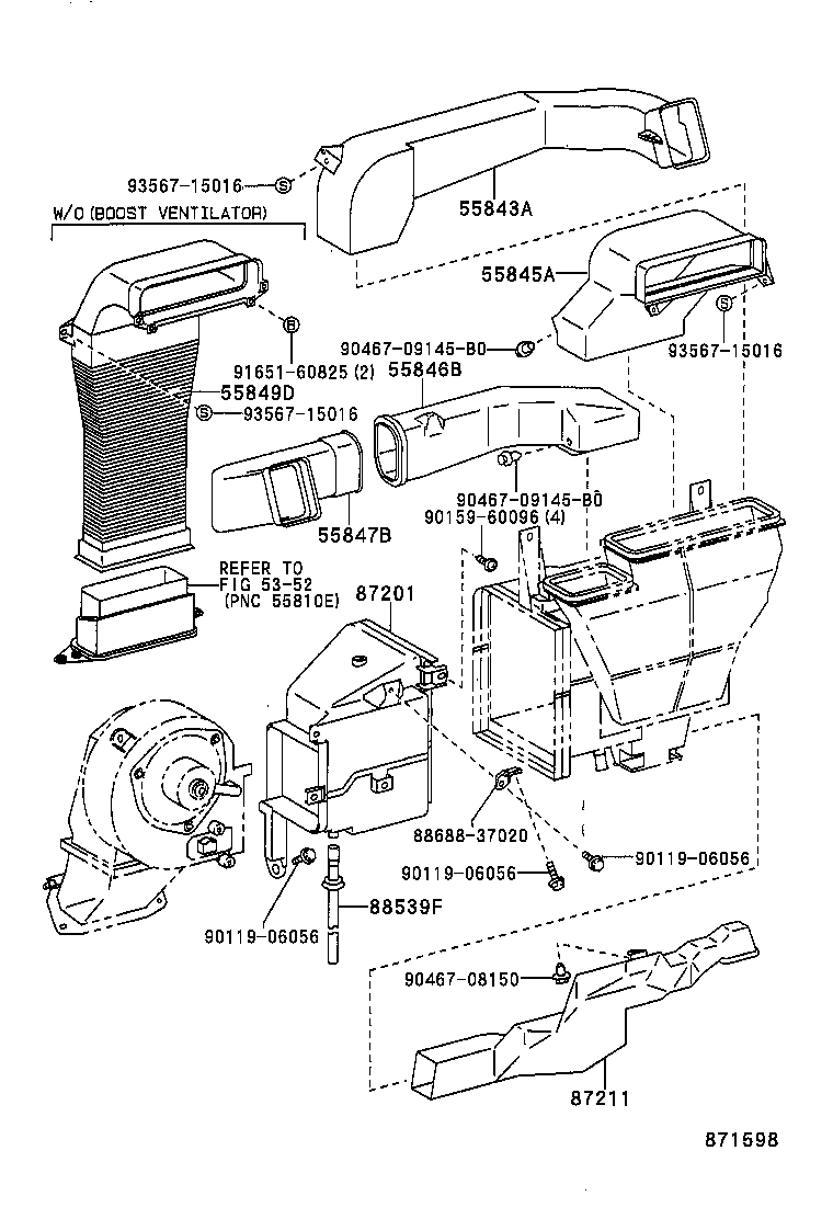  DYNA 150 |  HEATING AIR CONDITIONING CONTROL AIR DUCT