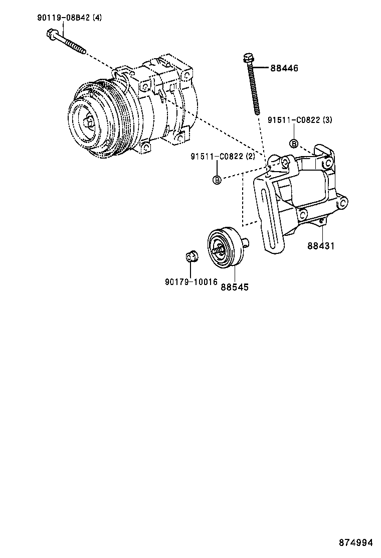  HILUX 4RUNNER 4WD |  HEATING AIR CONDITIONING COMPRESSOR