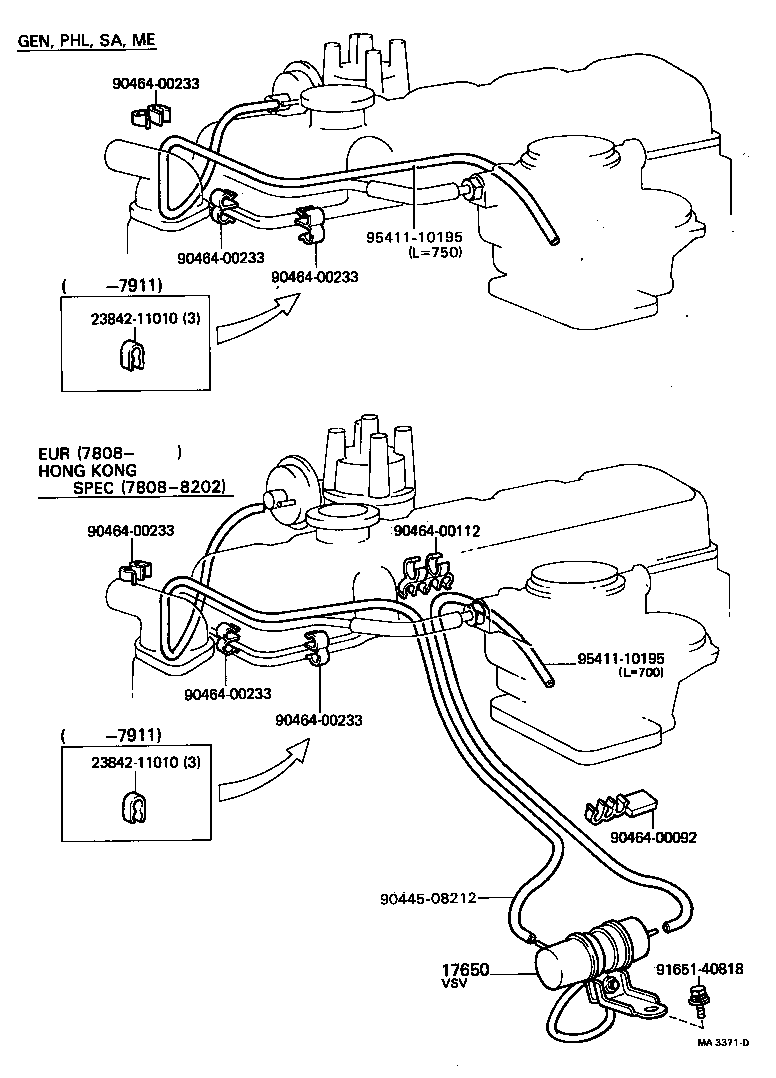  HILUX |  VACUUM PIPING