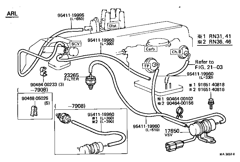  HILUX |  VACUUM PIPING