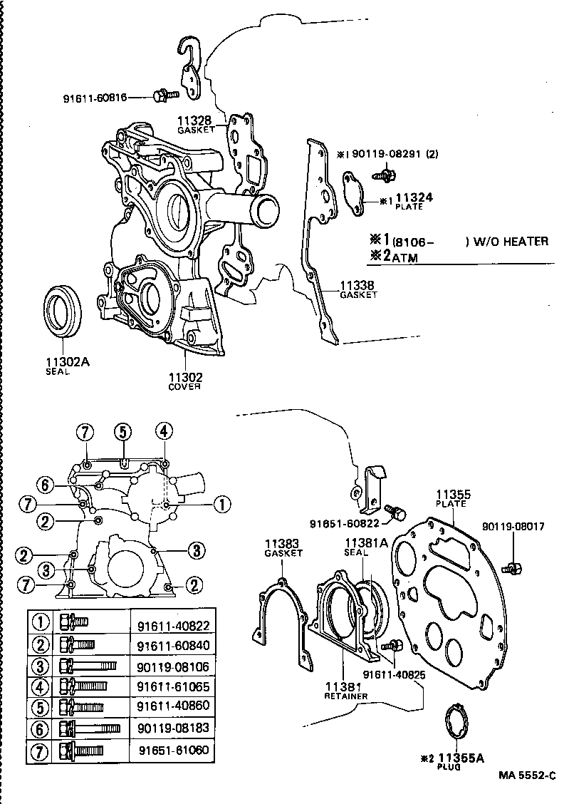  CRESSIDA |  TIMING GEAR COVER REAR END PLATE