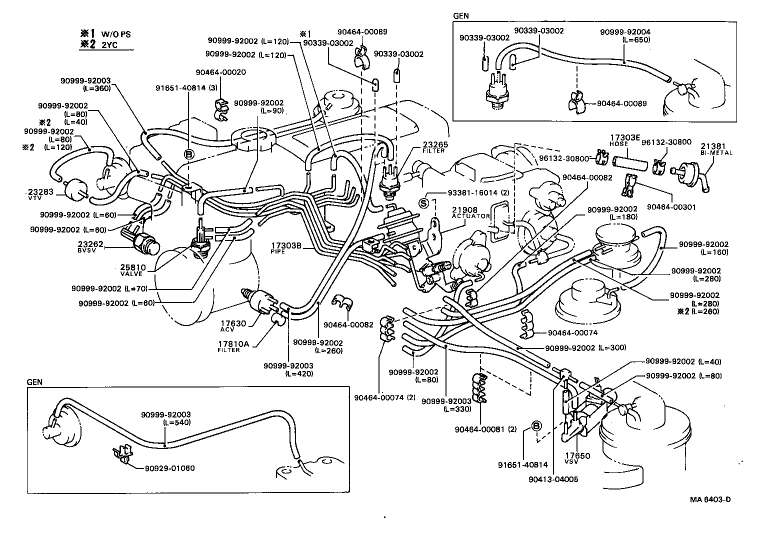  MODEL F |  VACUUM PIPING