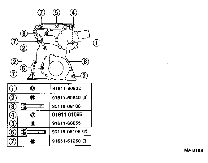  CRESSIDA |  TIMING GEAR COVER REAR END PLATE