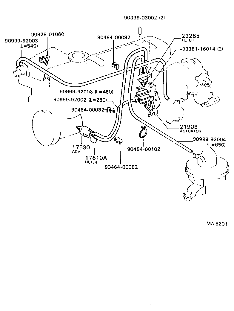  MODEL F |  VACUUM PIPING