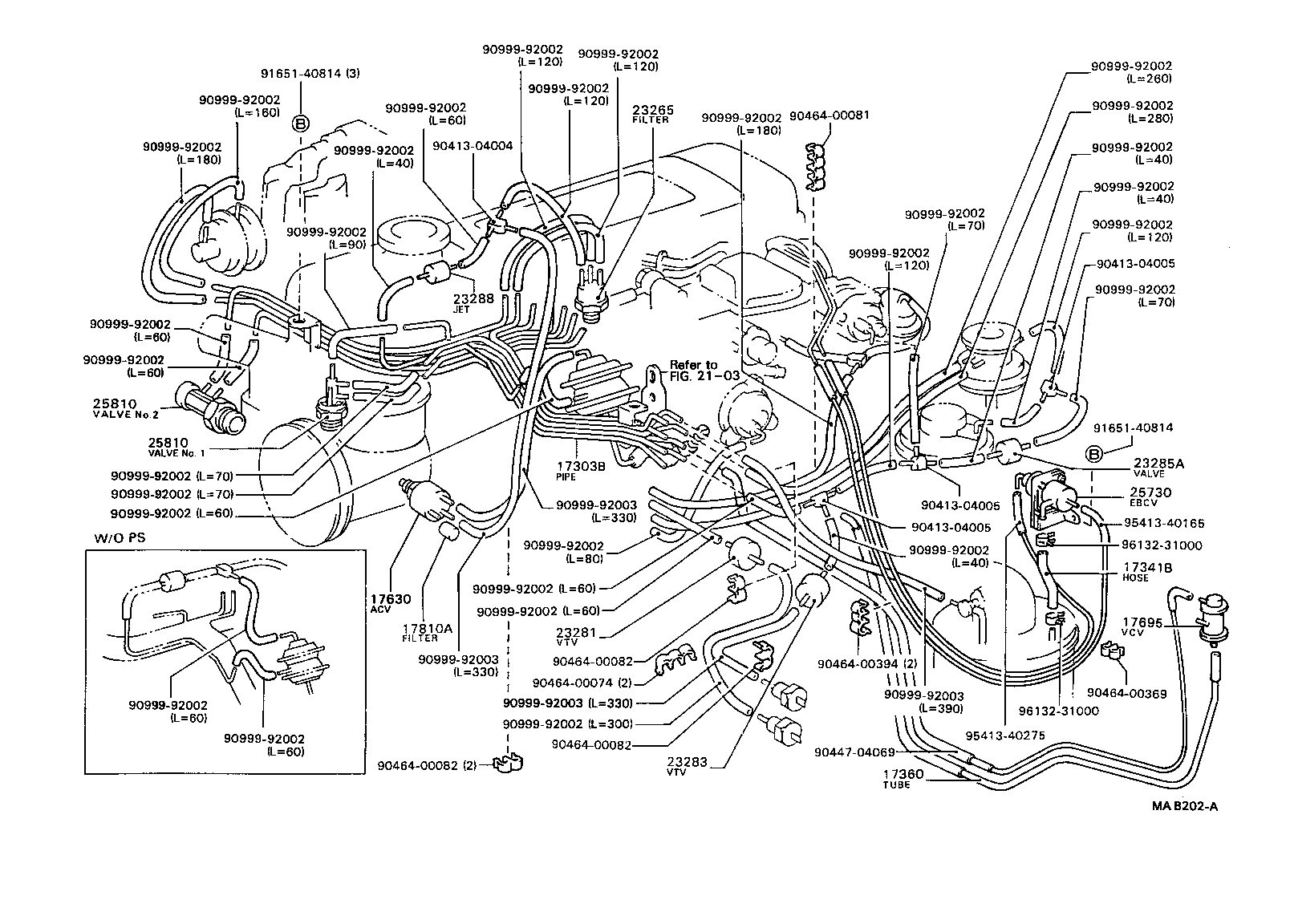  MODEL F |  VACUUM PIPING