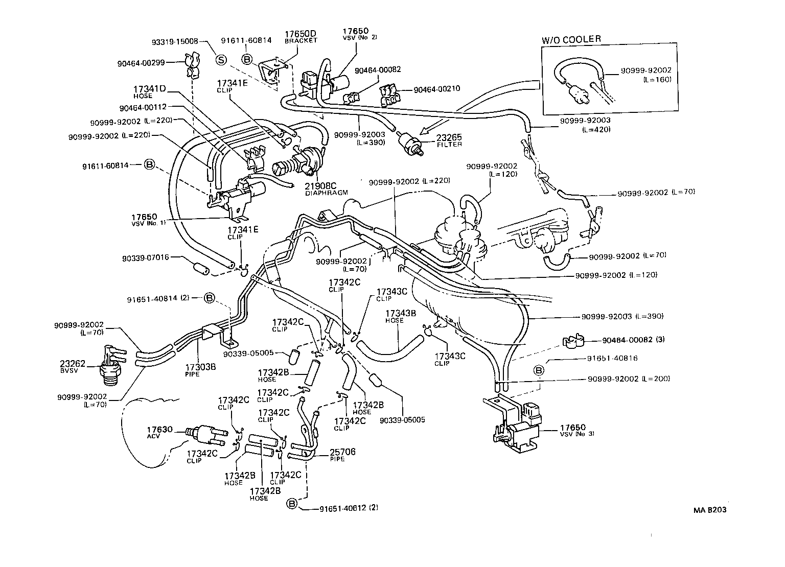  MODEL F |  VACUUM PIPING