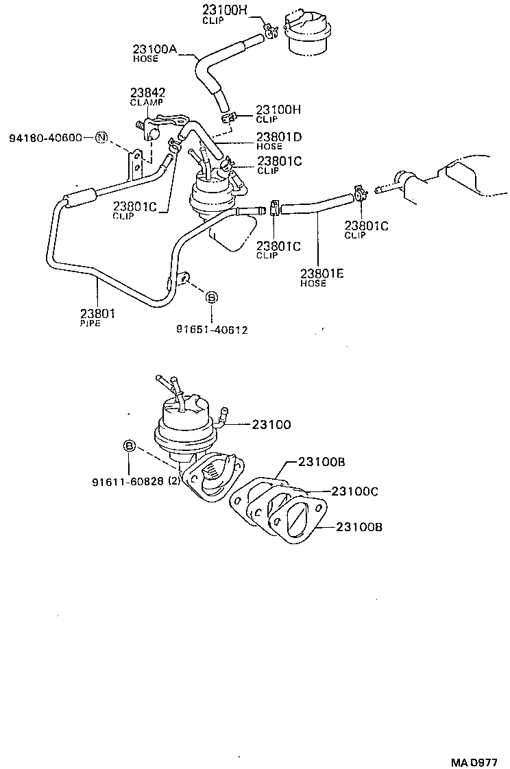  MODEL F |  FUEL PUMP PIPE