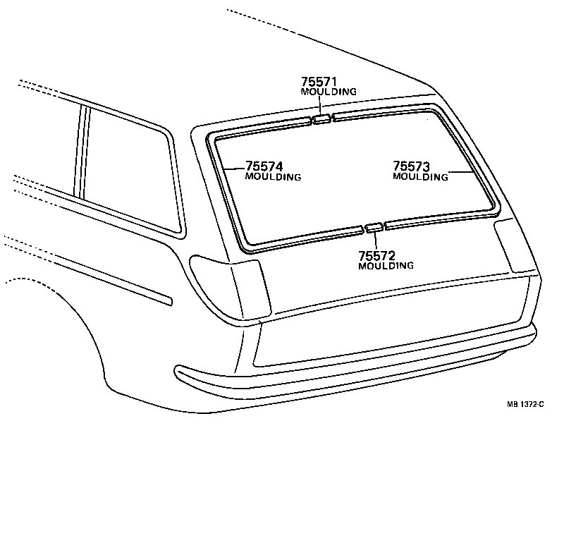  TOYOTA1000 |  REAR MOULDING