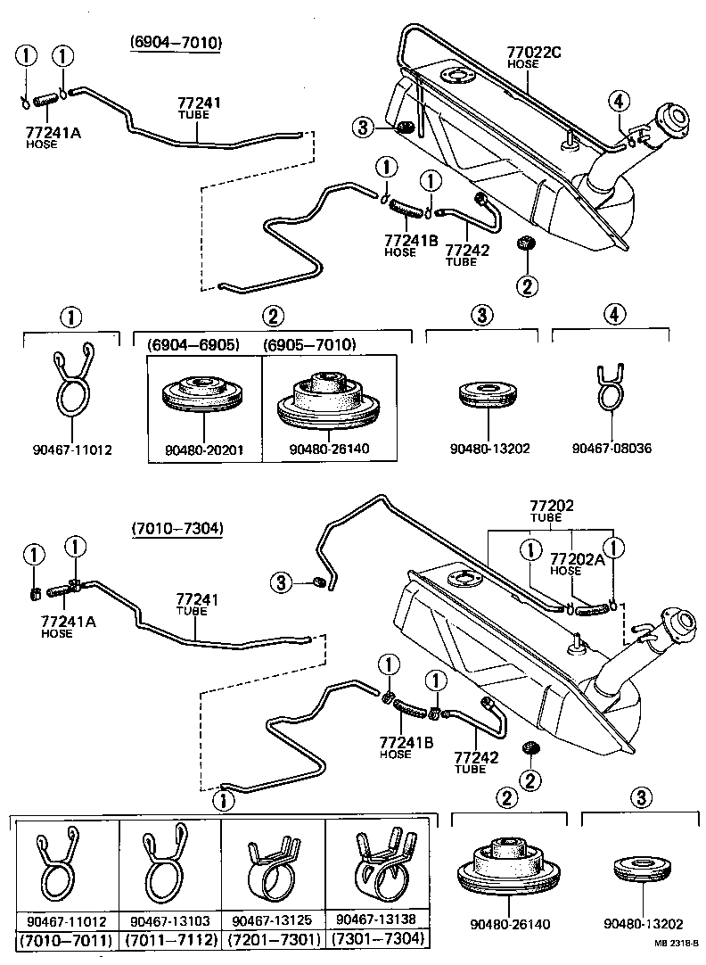  TOYOTA1000 |  FUEL TANK TUBE