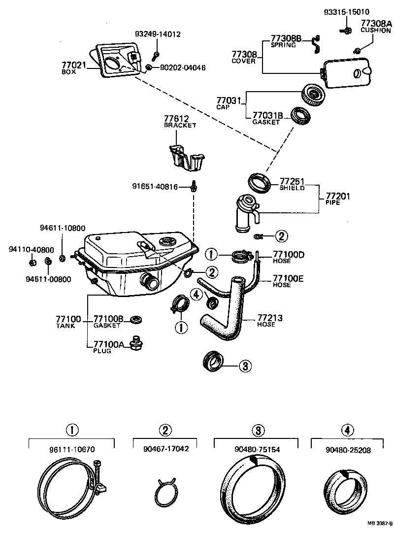  TOYOTA1000 |  FUEL TANK TUBE