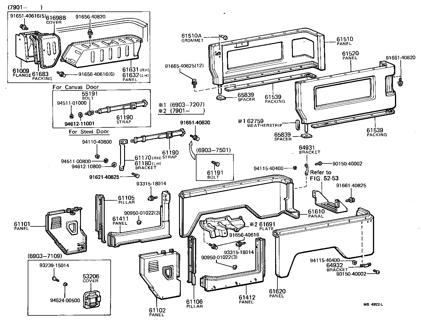 1980 Toyota hilux body parts