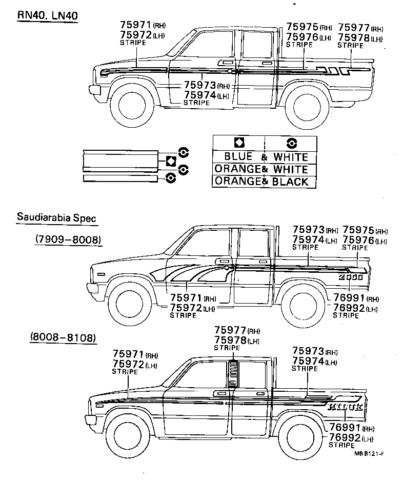  HILUX |  BODY STRIPE