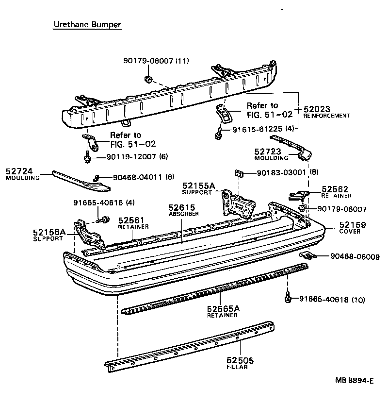  CRESSIDA |  REAR BUMPER BUMPER STAY