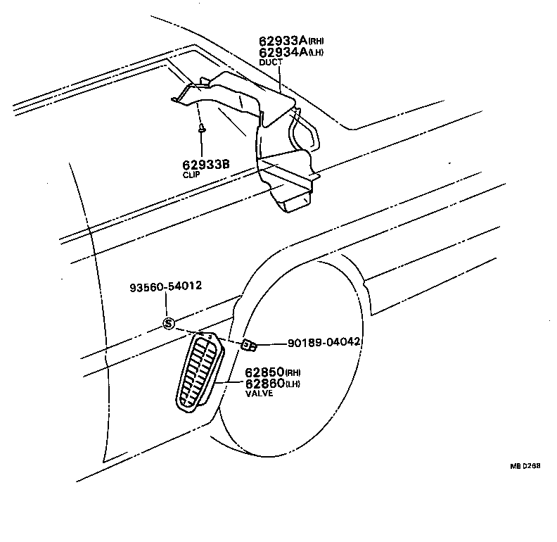  CAMRY VISTA |  ROOF SIDE VENTILATOR