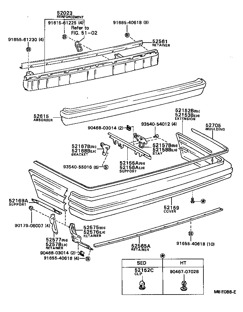  CRESSIDA |  REAR BUMPER BUMPER STAY