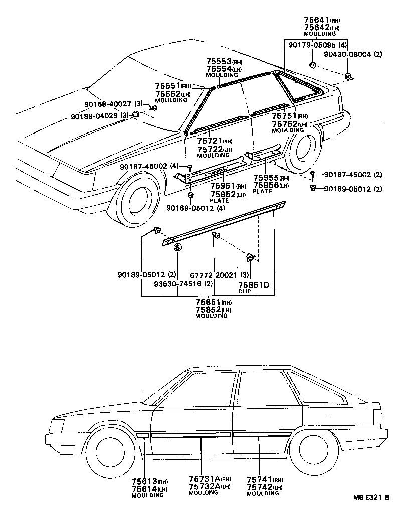  CAMRY VISTA |  SIDE MOULDING