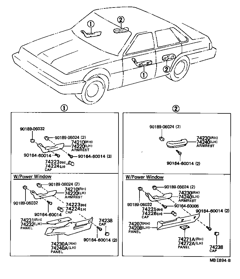  CAMRY VISTA |  ARMREST VISOR