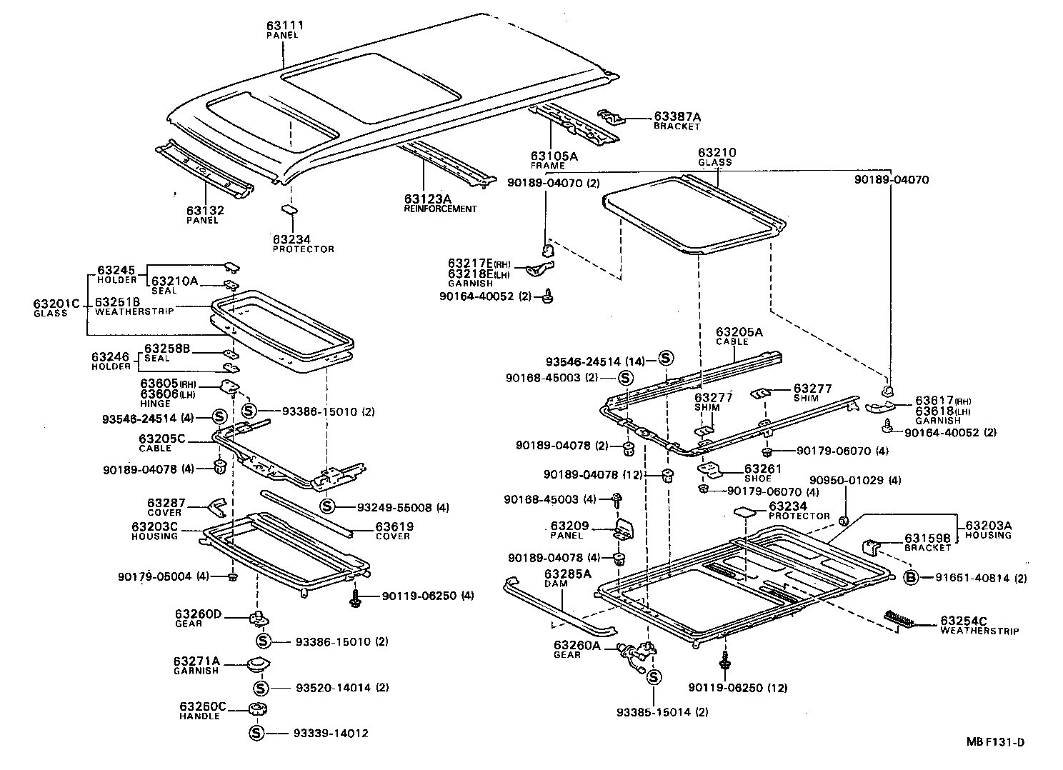  MODEL F |  ROOF PANEL BACK PANEL