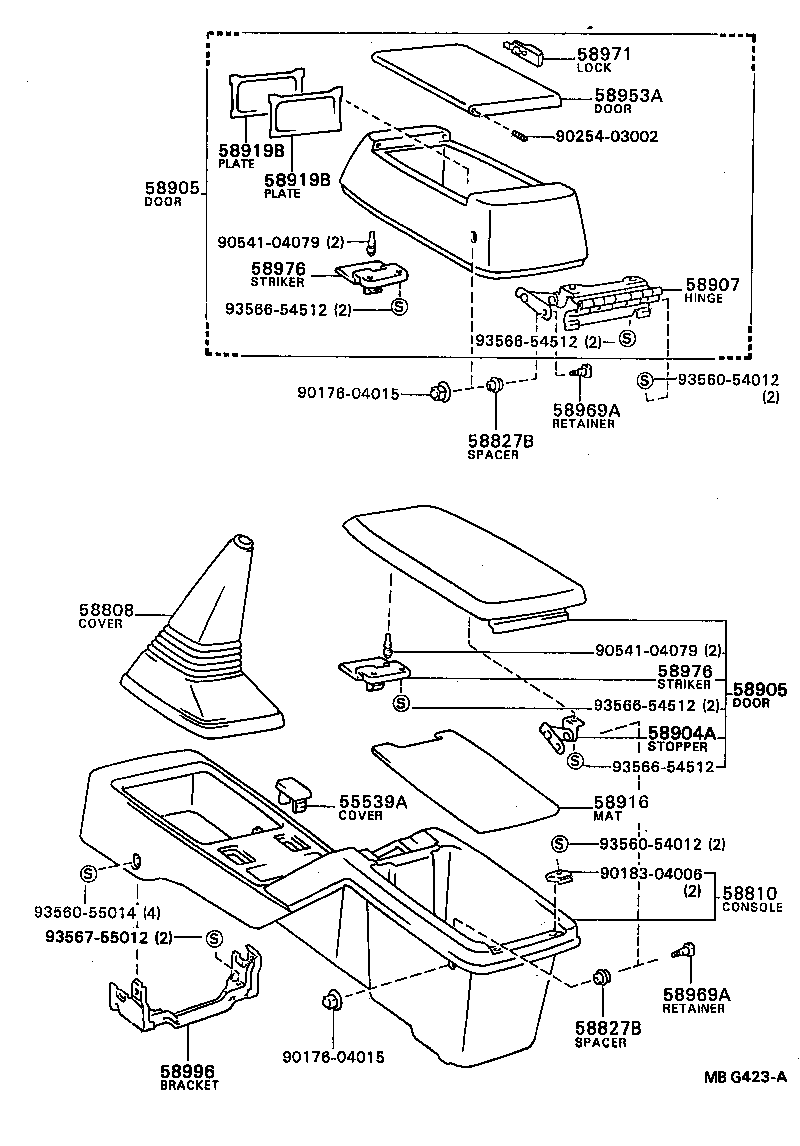  CAMRY VISTA |  CONSOLE BOX BRACKET