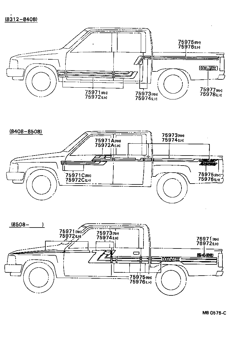  HILUX |  BODY STRIPE