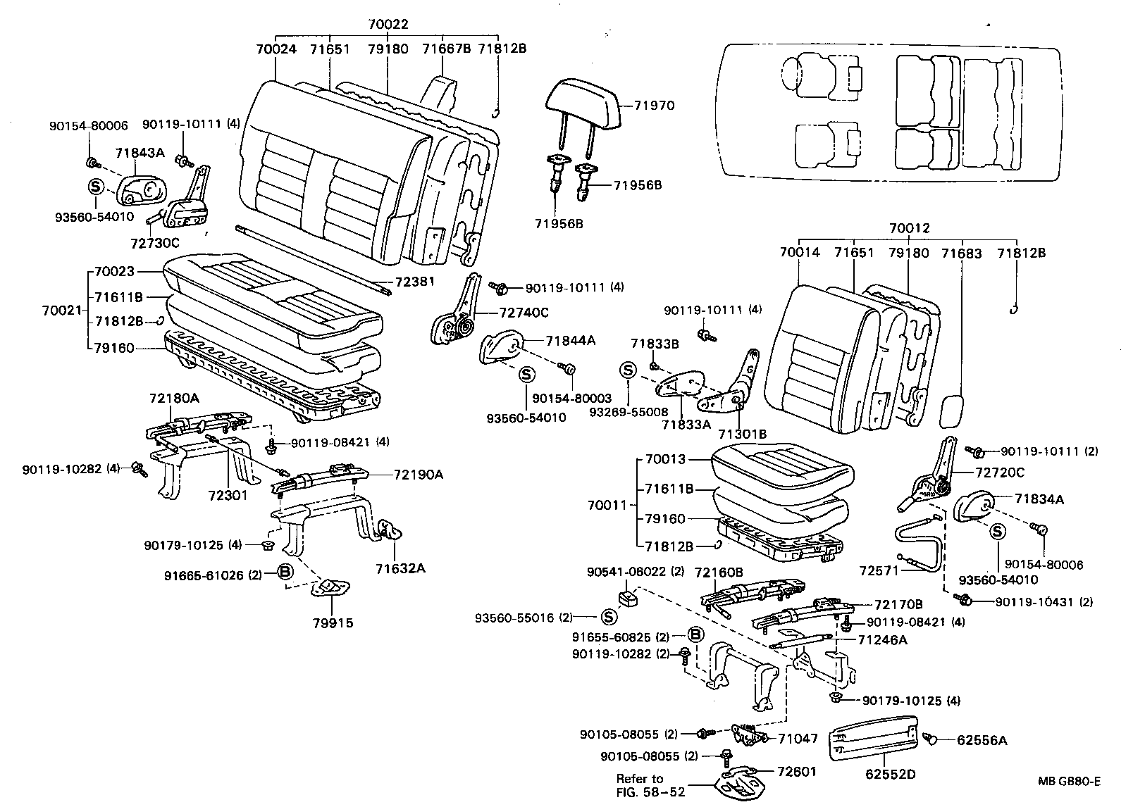  MODEL F |  SEAT SEAT TRACK