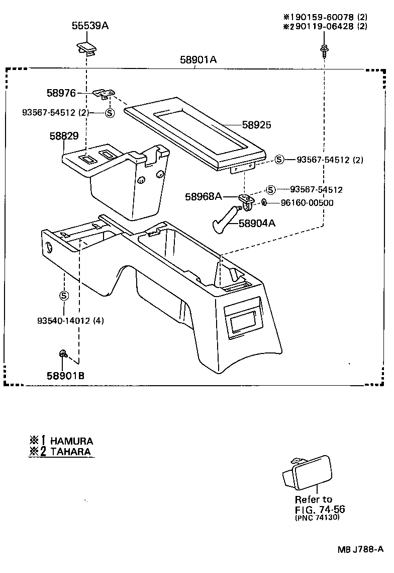  HILUX |  CONSOLE BOX BRACKET