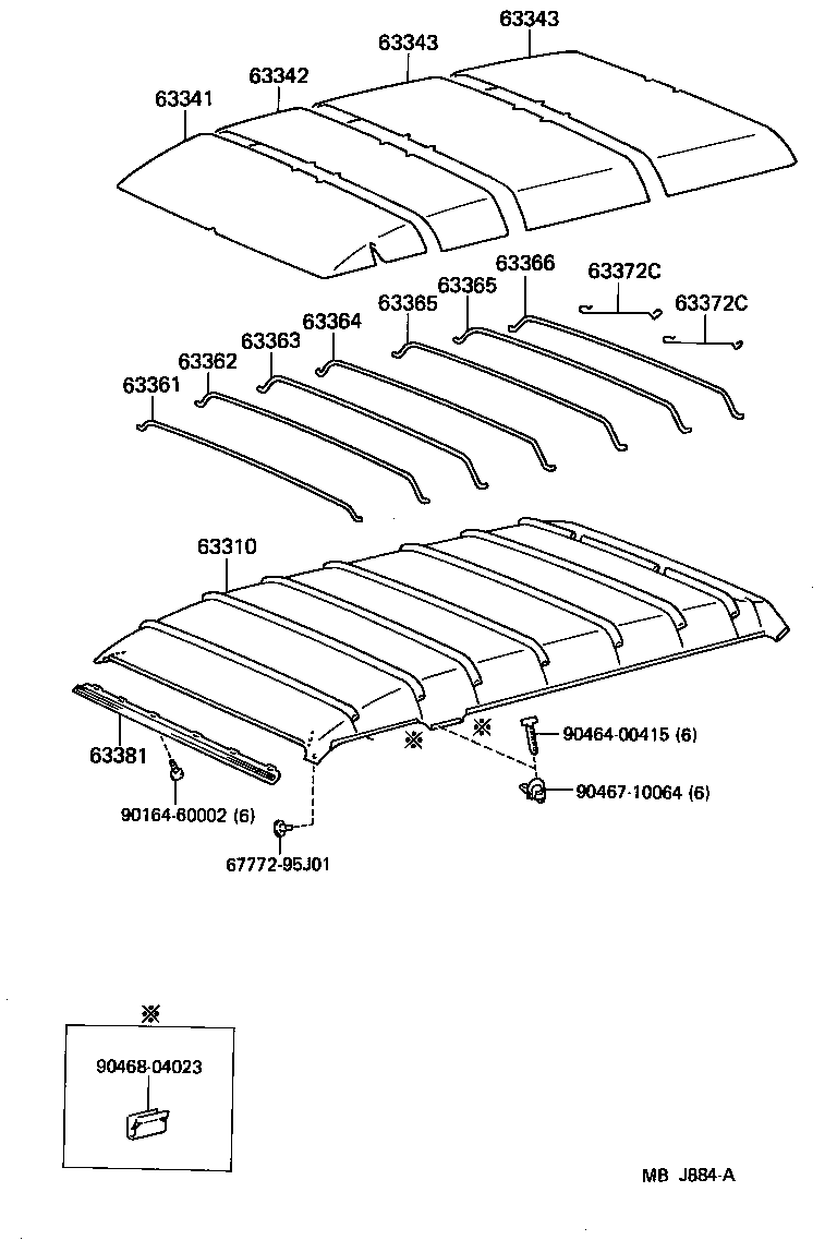  LITEACE |  ROOF HEADLINING SILENCER PAD