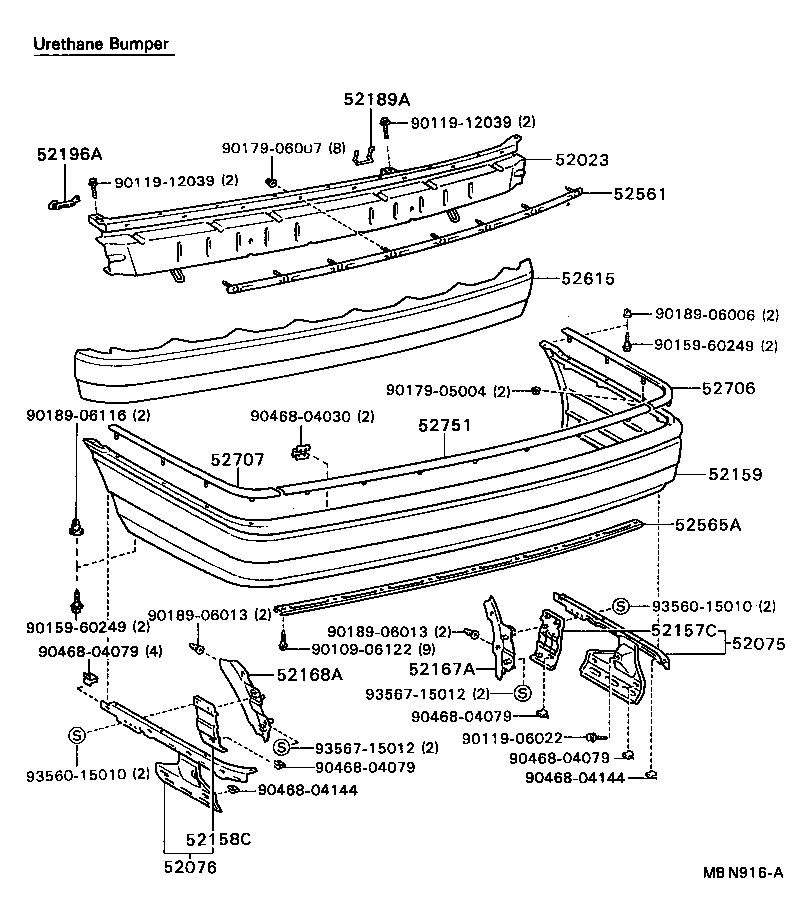  CAMRY |  REAR BUMPER BUMPER STAY