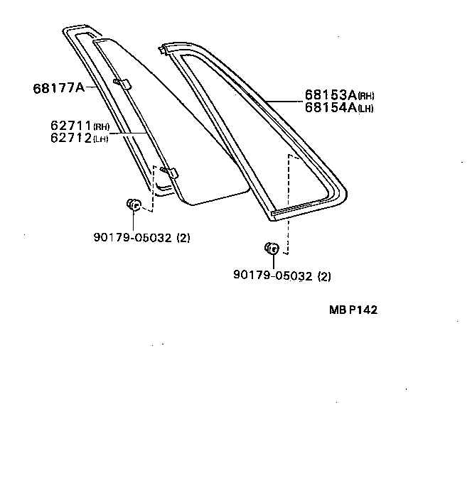  CAMRY |  QUARTER WINDOW