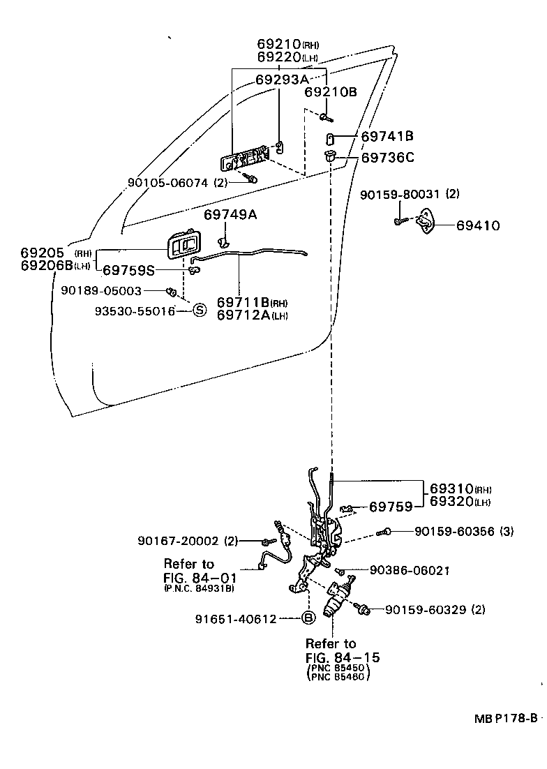  CAMRY |  FRONT DOOR LOCK HANDLE