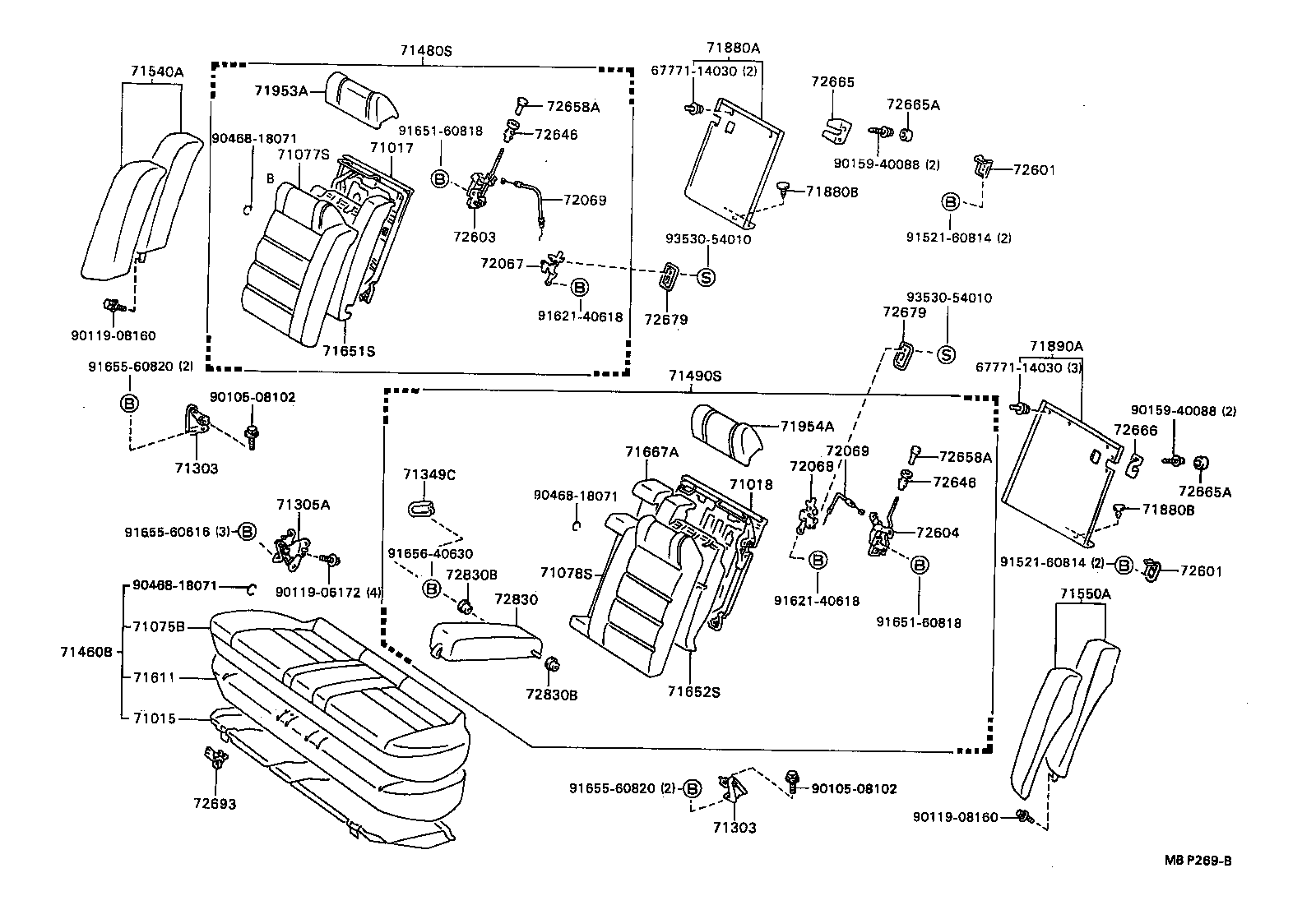  CAMRY |  REAR SEAT SEAT TRACK