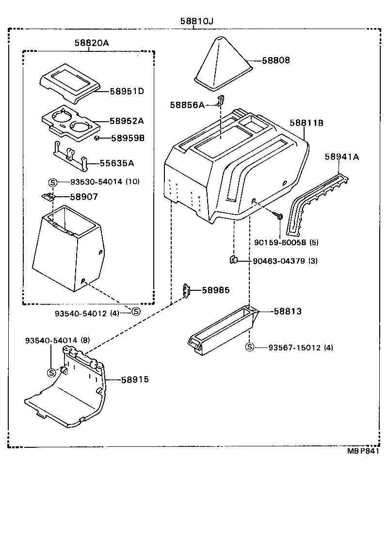  MODEL F |  CONSOLE BOX BRACKET