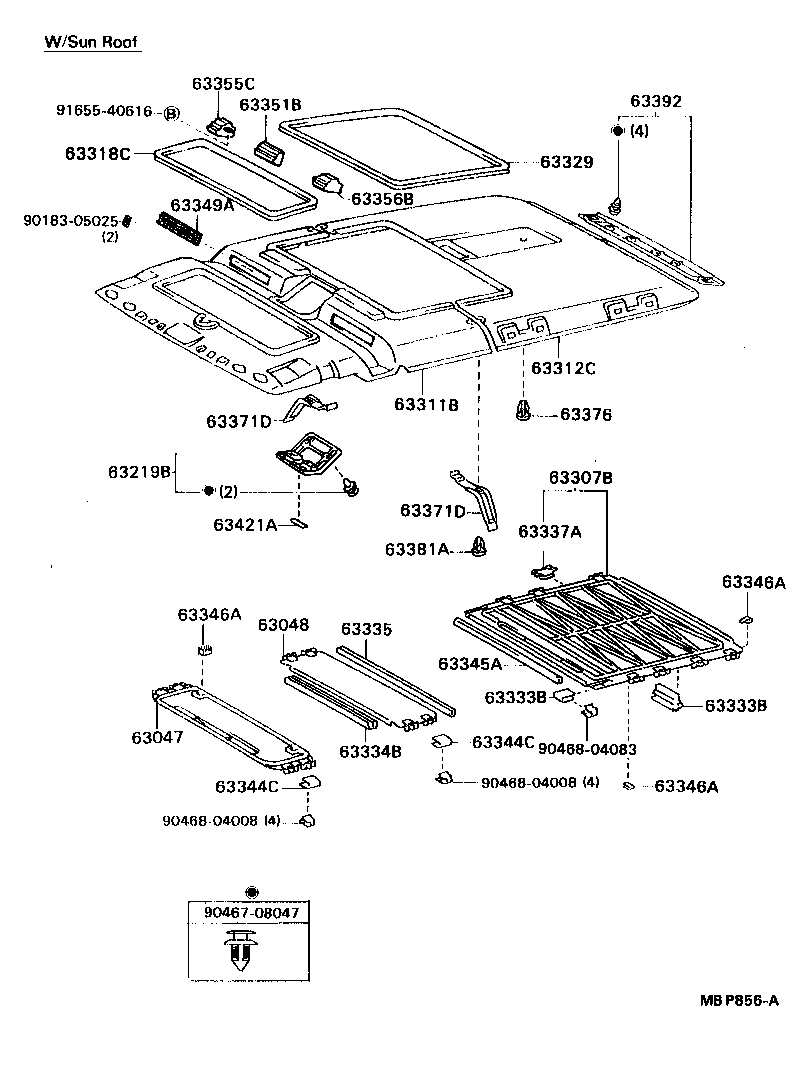  MODEL F |  ROOF HEADLINING SILENCER PAD