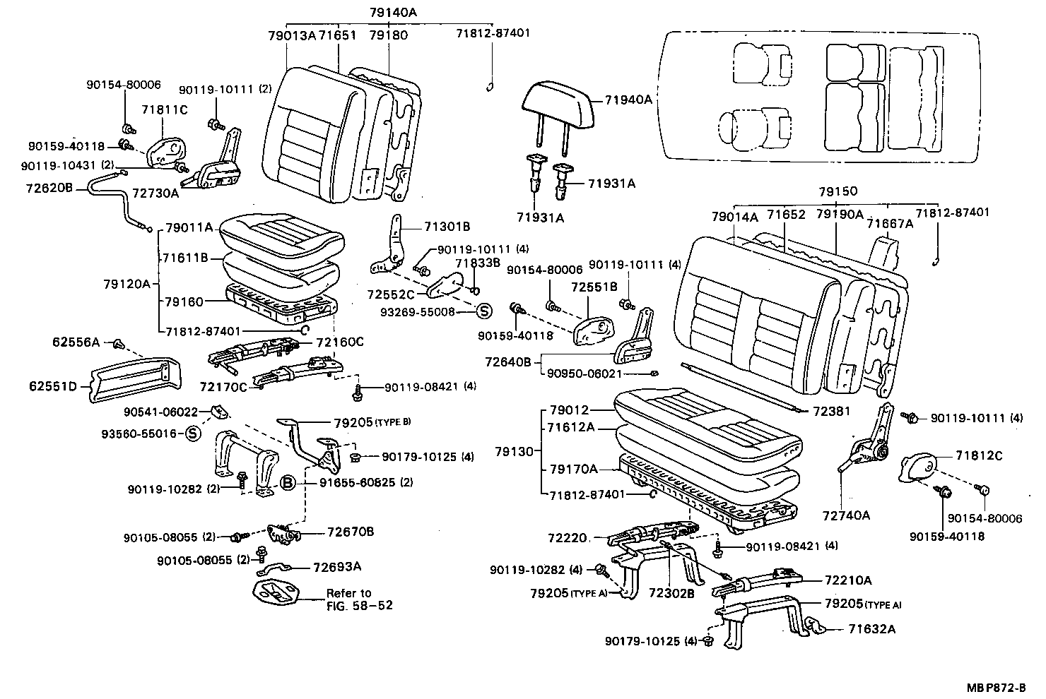  MODEL F |  SEAT SEAT TRACK