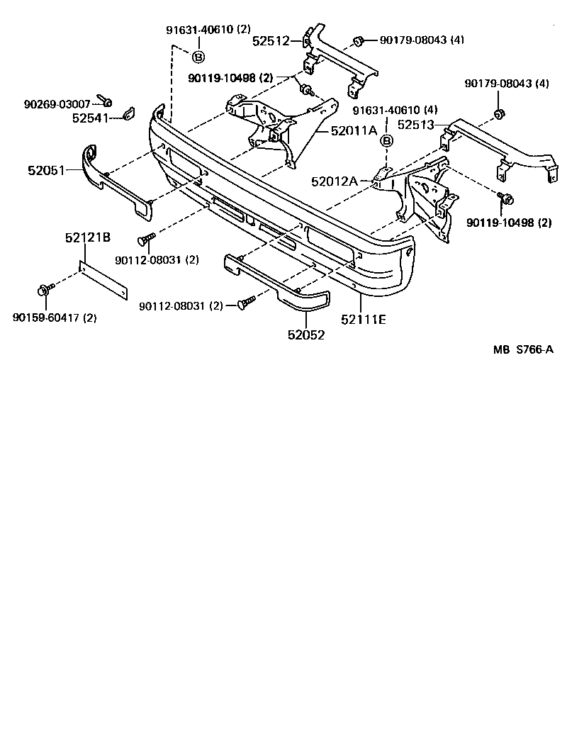  CROWN |  FRONT BUMPER BUMPER STAY