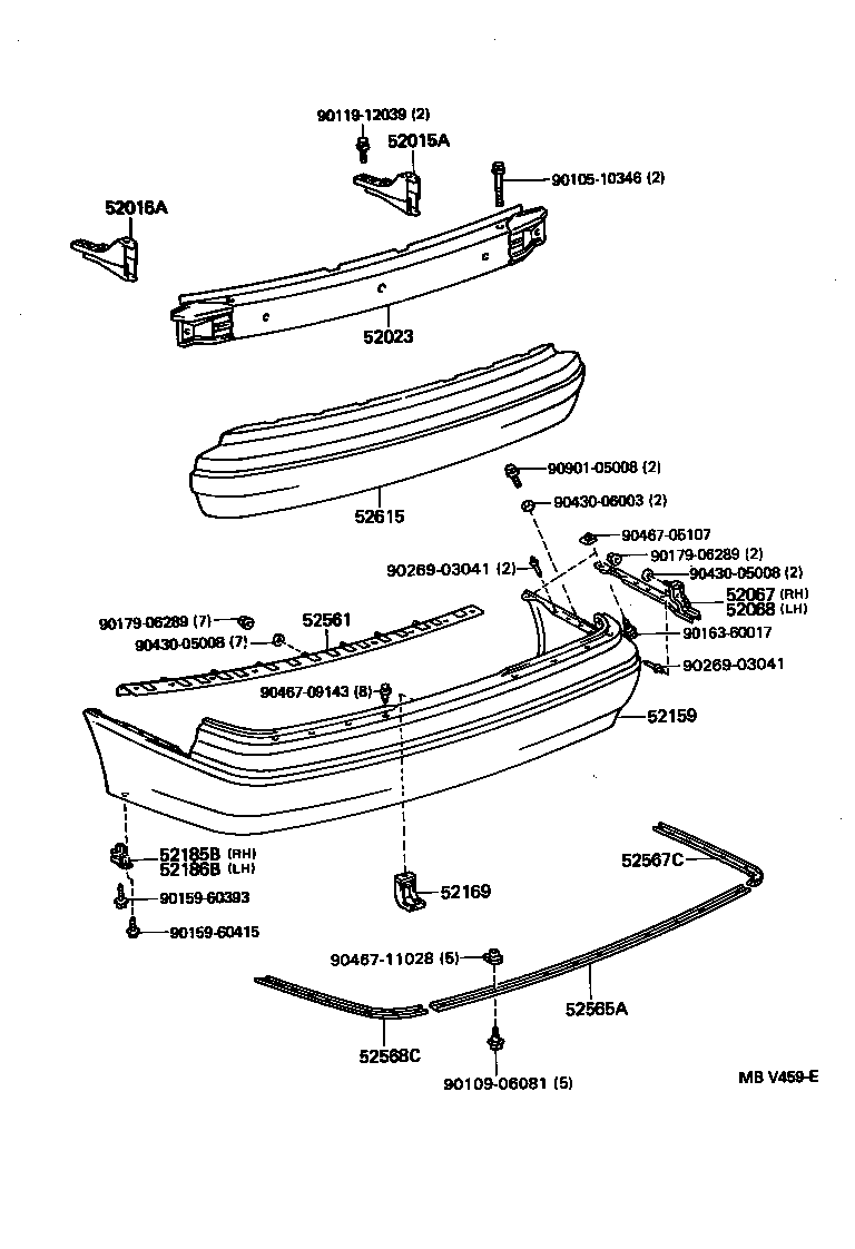  ES300 |  REAR BUMPER BUMPER STAY