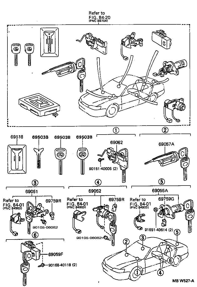  ES300 |  LOCK CYLINDER SET